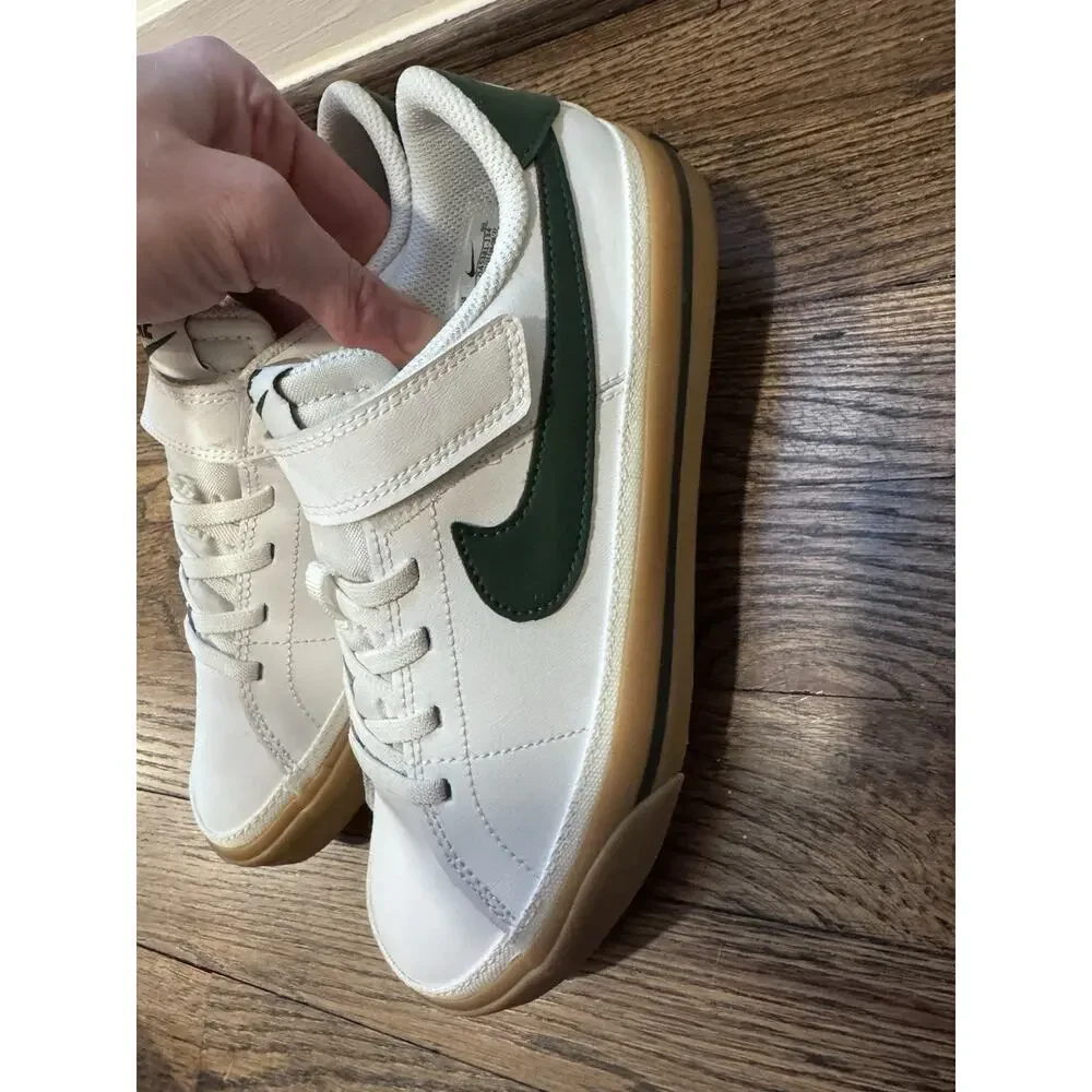 Nike Court Legacy Fir/White/Gum Lt Brown Kids Size 3 Youth Brand NEW